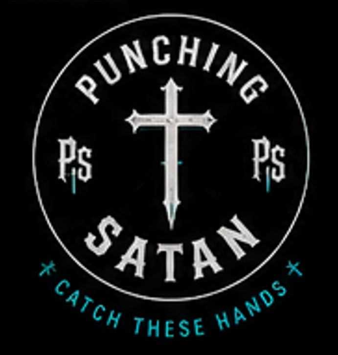 Punching Satan badge